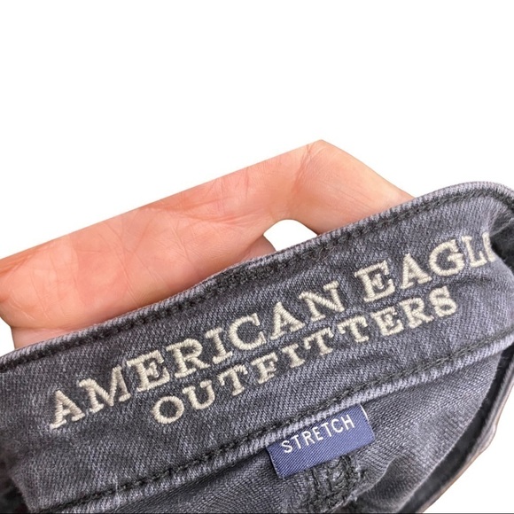 American Eagle Vintage High Rise Destructed Shorts Black - Picture 6 of 6